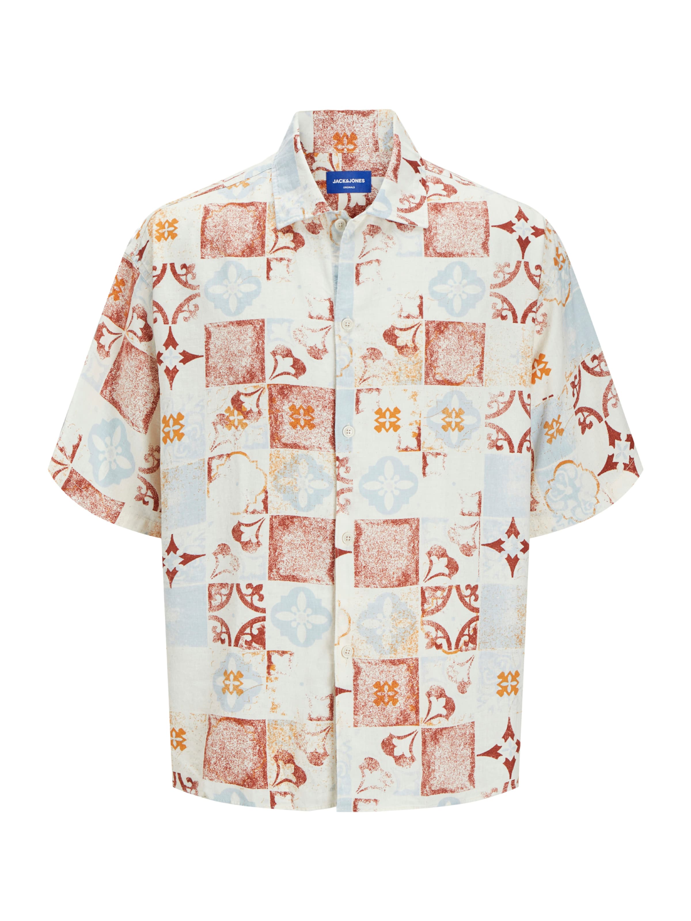 balts Jack & Jones Plus Komforta piegriezums Krekls 'JORHYDRA': no priekšpuses