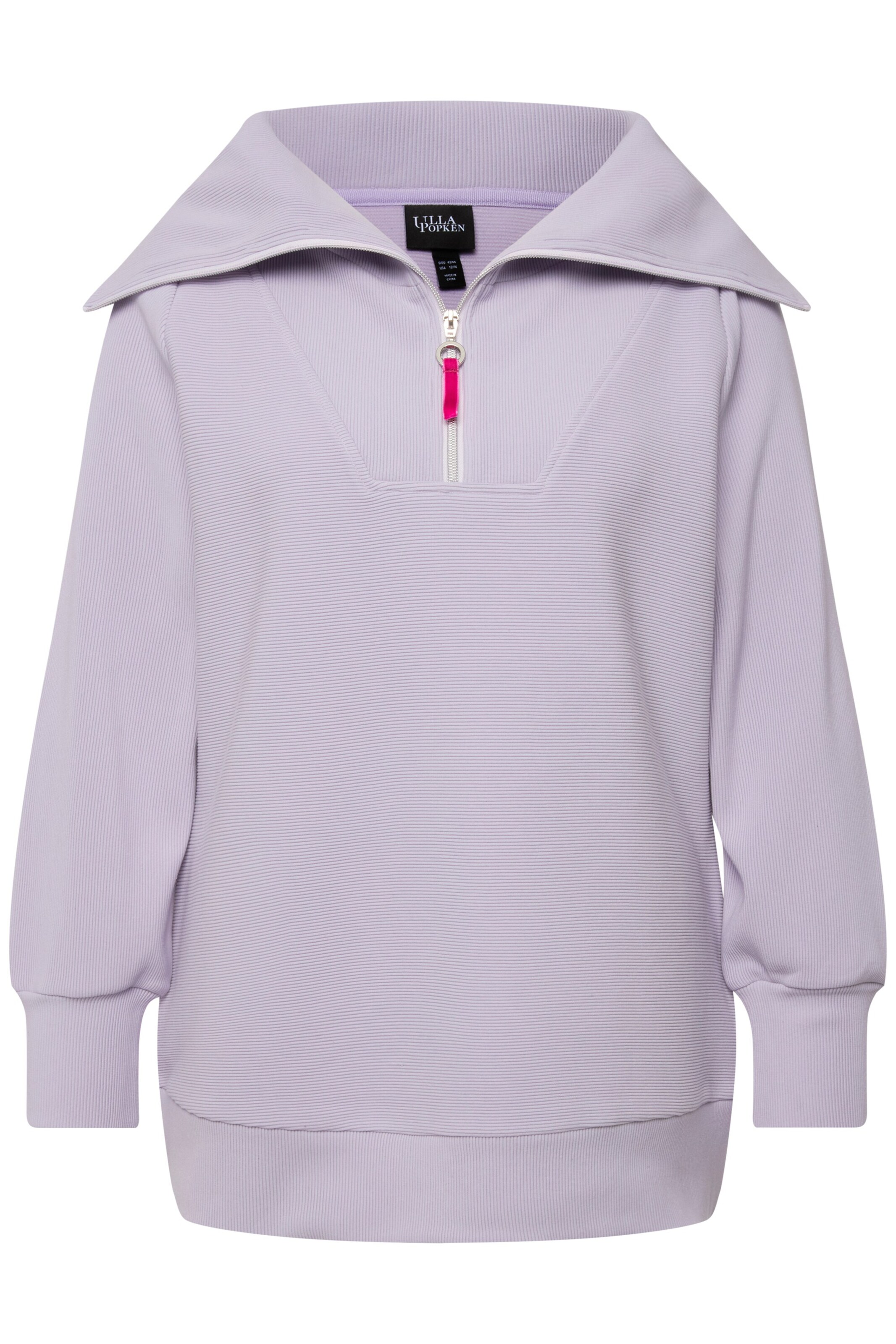 Ulla Popken Sweatshirt in Lila: voorkant