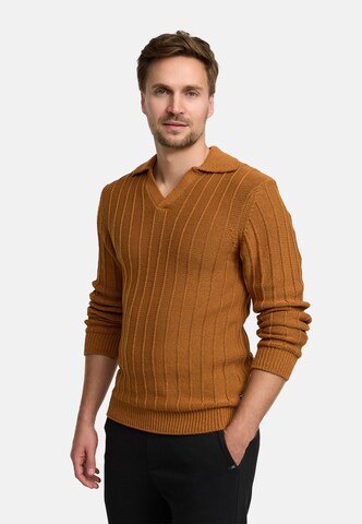 Pull-over 'JFTruman' JEFF en marron