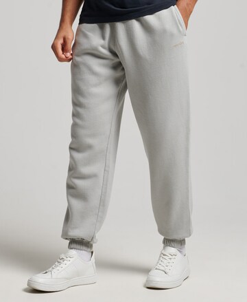 Superdry Tapered Workout Pants 'Mark' in Grey: front