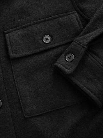 Next Regular fit Button Up Shirt in Black