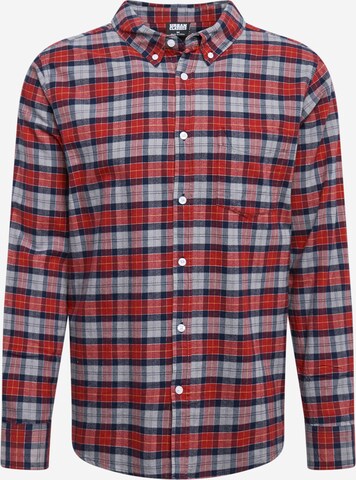 Urban Classics Regular fit Button Up Shirt in Red: front