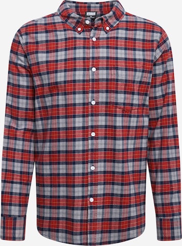 Urban Classics Button Up Shirt in Red: front