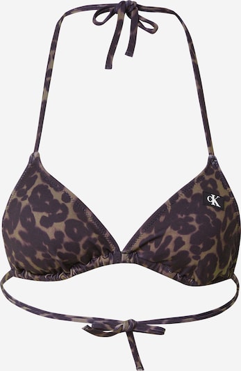 Top per bikini Calvin Klein Swimwear di colore oliva / nero / offwhite, Visualizzazione prodotti
