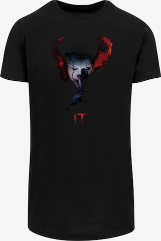 F4NT4STIC Shirt 'IT Film ES Stephen King Pennywise Quiet' in Black: front