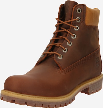 TIMBERLAND Veterboots '6in Premium' in Bruin: voorkant