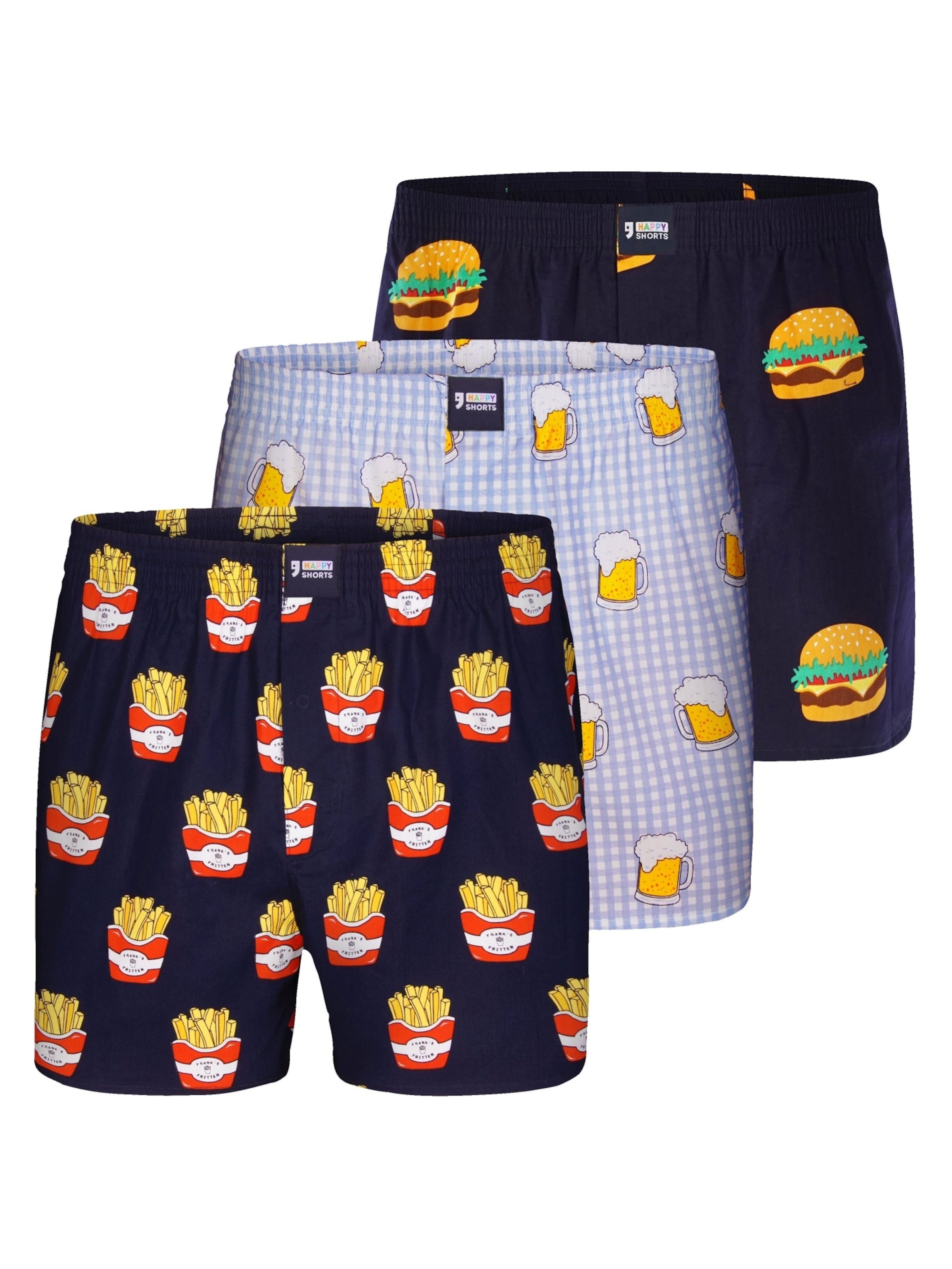 Happy Shorts - Calzoncillo boxer ' Junkfood ' en Mezcla de colores: frente