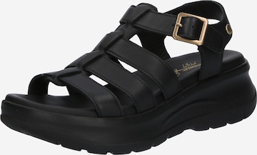 PANAMA JACK Strap Sandals 'Naila B2' in Black: front