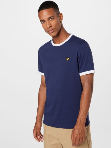 Lyle & Scott Μπλουζάκι 'Ringer' σε μπλε: μπροστά