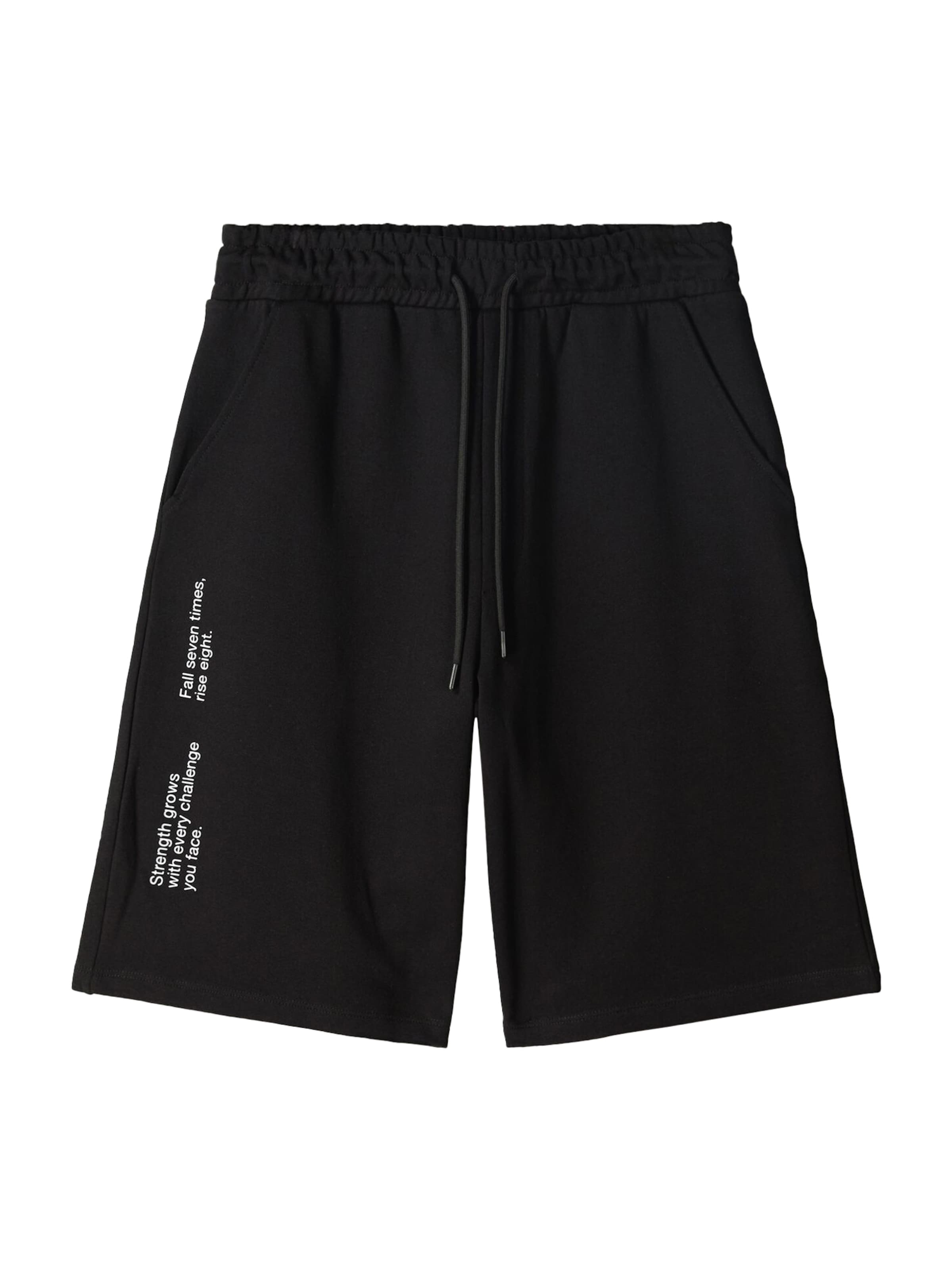 Loosefit Pantalon Bershka en noir : devant