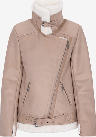 Žieminė striukė iš DreiMaster Vintage, spalva – nebalintos drobės spalva / rausvai pilka, Prekių apžvalga