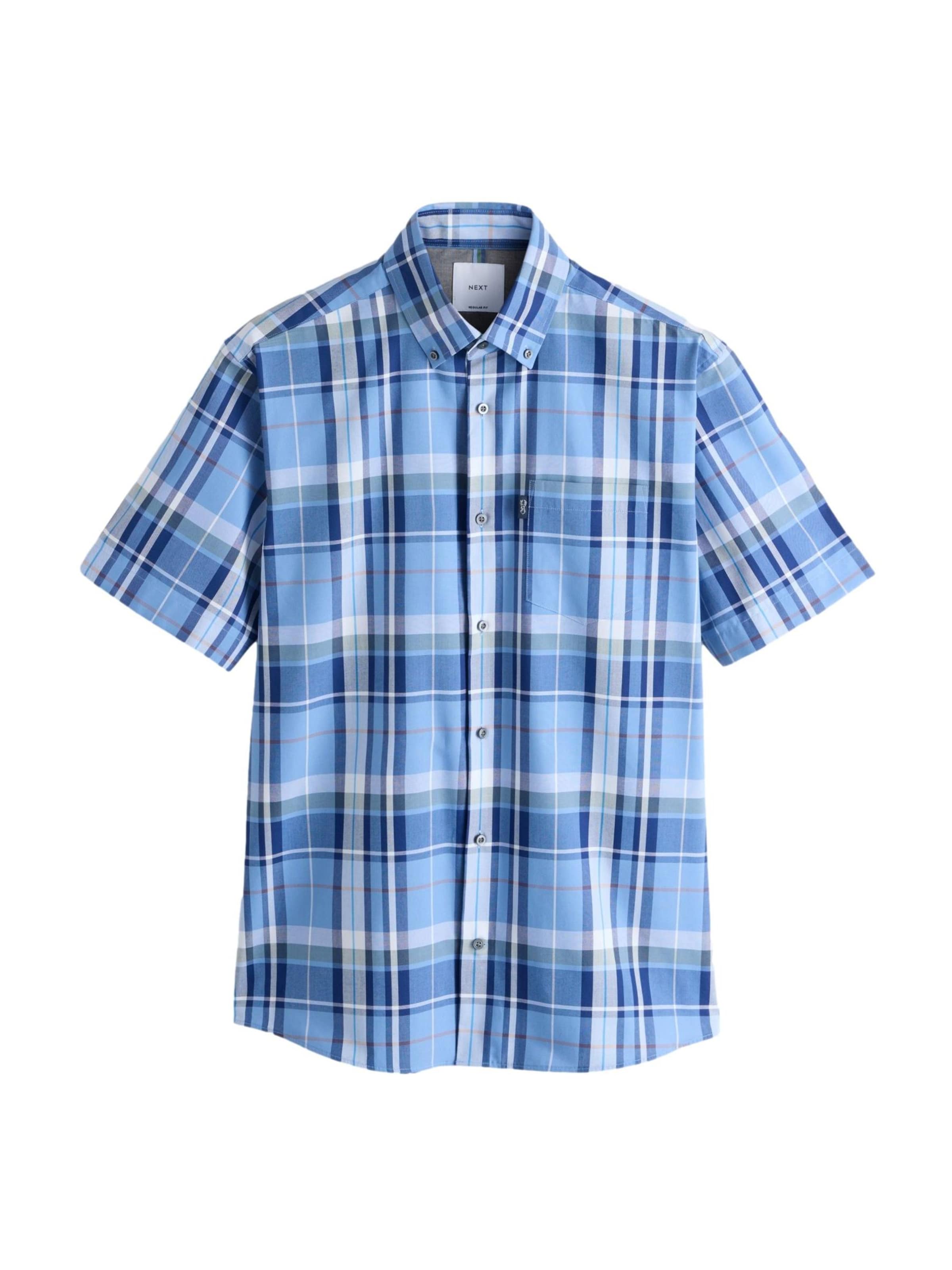 Next Regular fit Button Up Shirt in Blue: front