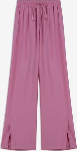 Wide Leg Pantalon Twist en rose : devant