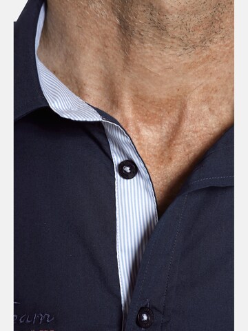 Jan Vanderstorm Comfort fit Button Up Shirt ' Fynnjard ' in Blue