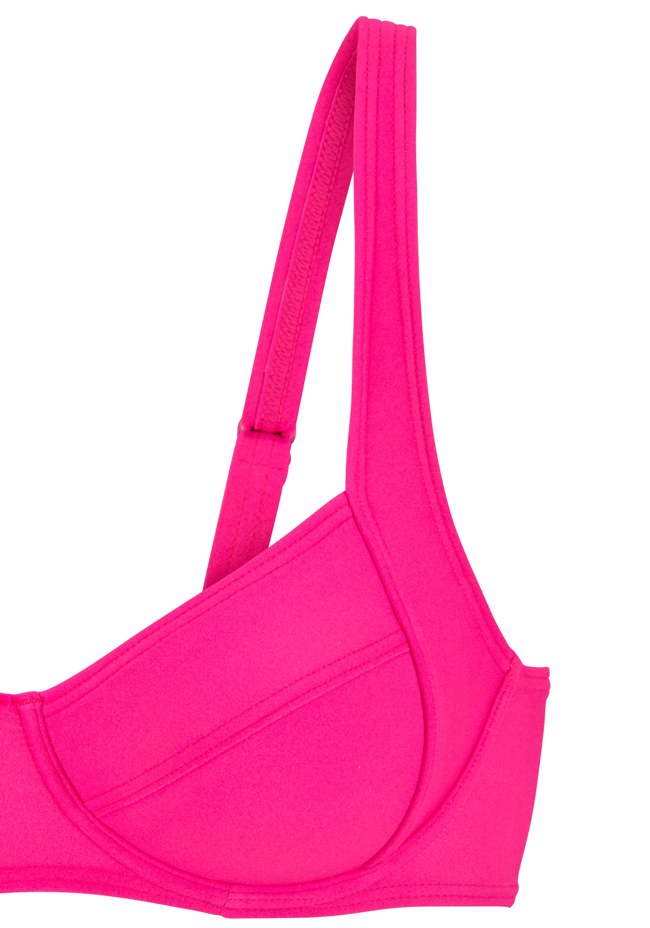 LASCANA T-shirt Bikini Top 'Lolo' in Pink