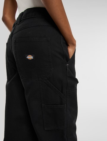 DICKIES Szeroka nogawka Spodnie w kolorze czarny