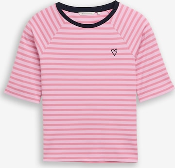 TOM TAILOR DENIM T-Shirt in Pink: Vorderseite