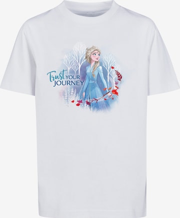 F4NT4STIC Shirt 'Disney Frozen 2 Trust Your Journey' in Wit: voorkant