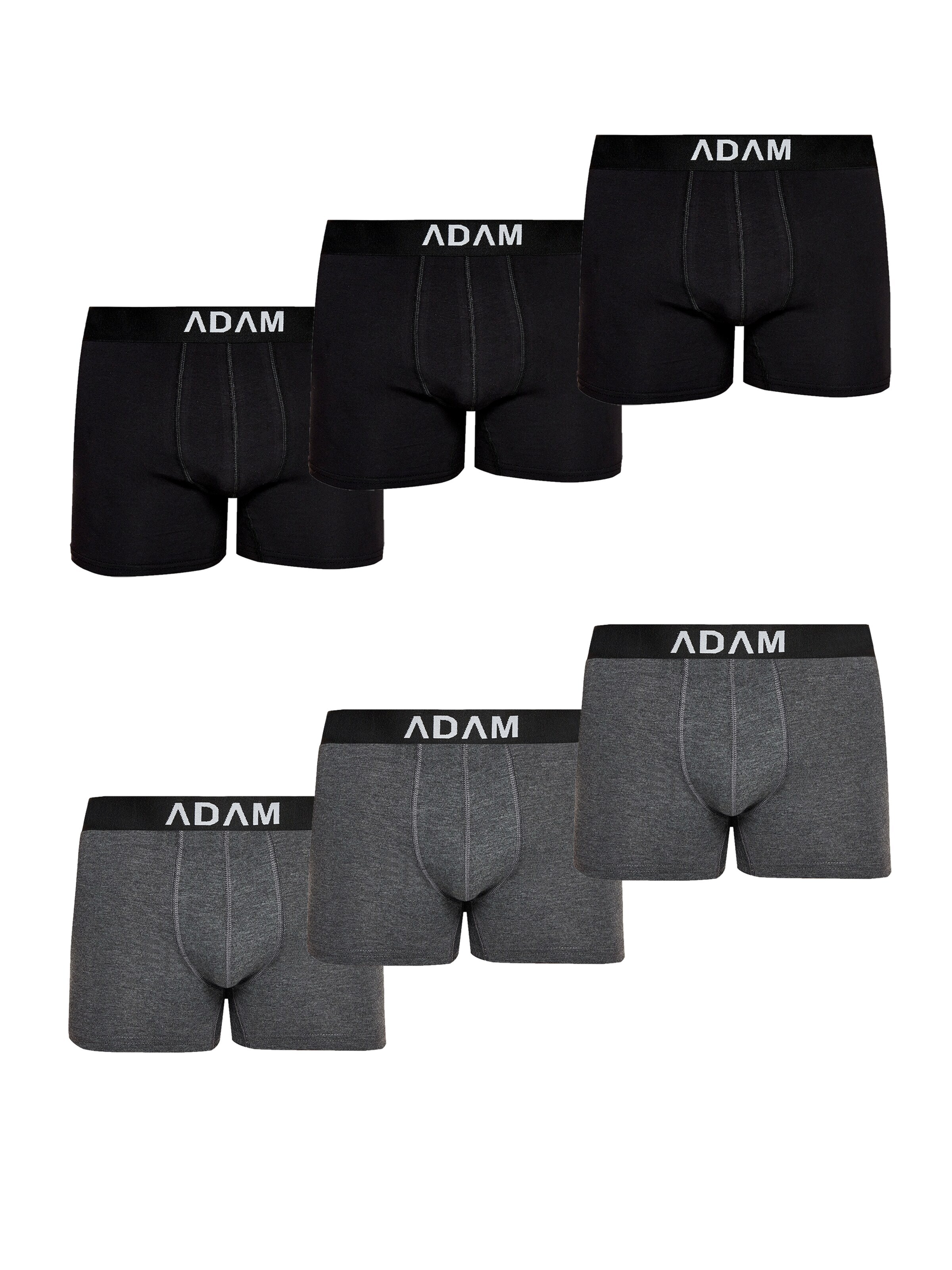 Adam Boxer shorts '6er Pack' in Grey: front