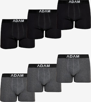 Adam Boxershorts '6er Pack' in Grau: Vorderseite