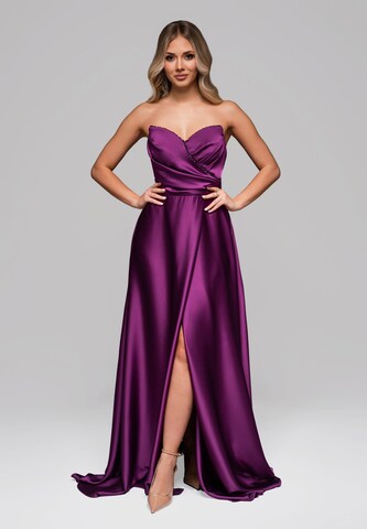 Robe de soirée Ombre en violet : devant