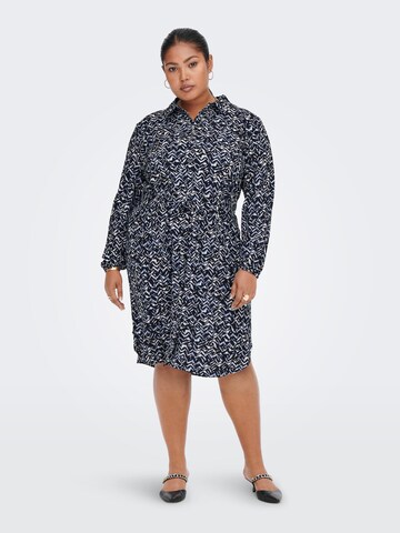 ONLY Carmakoma Shirt Dress 'Luxsof' in Blue