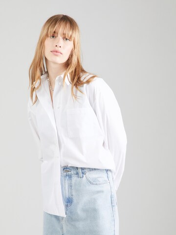 Nasty Gal Blouse in Wit: voorkant