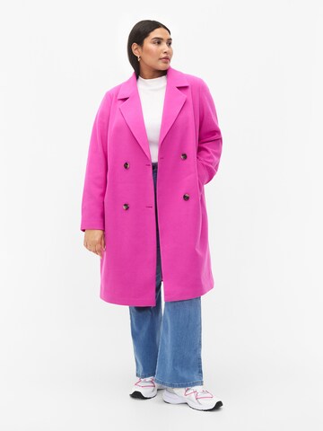 Zizzi Between-Seasons Coat 'MSASHA' in Pink