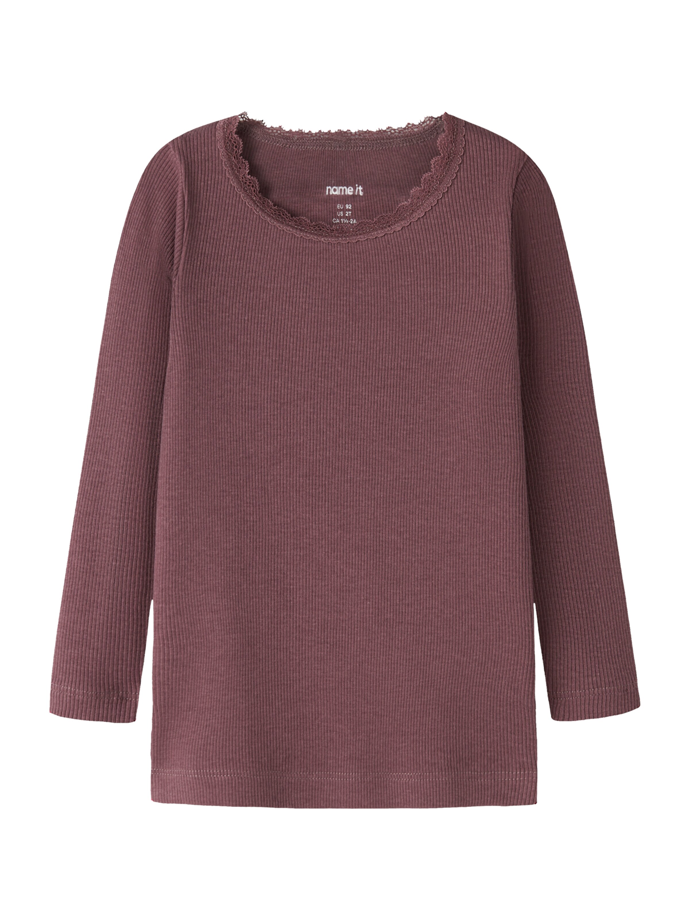 NAME IT Shirt 'NMFKAB' in Lila: Vorderseite