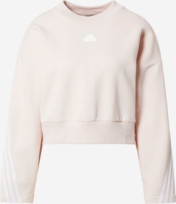 ADIDAS SPORTSWEAR Athletic Sweatshirt 'Future Icons 3-Stripes' in Beige: front