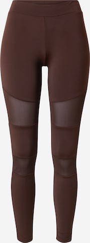 Urban Classics Skinny Leggings in Braun: predná strana