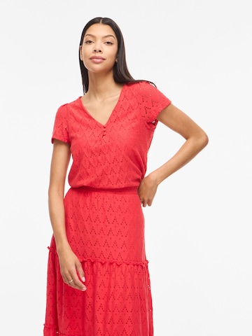 VILA - Blusa 'VIAmalina' en rojo: frente