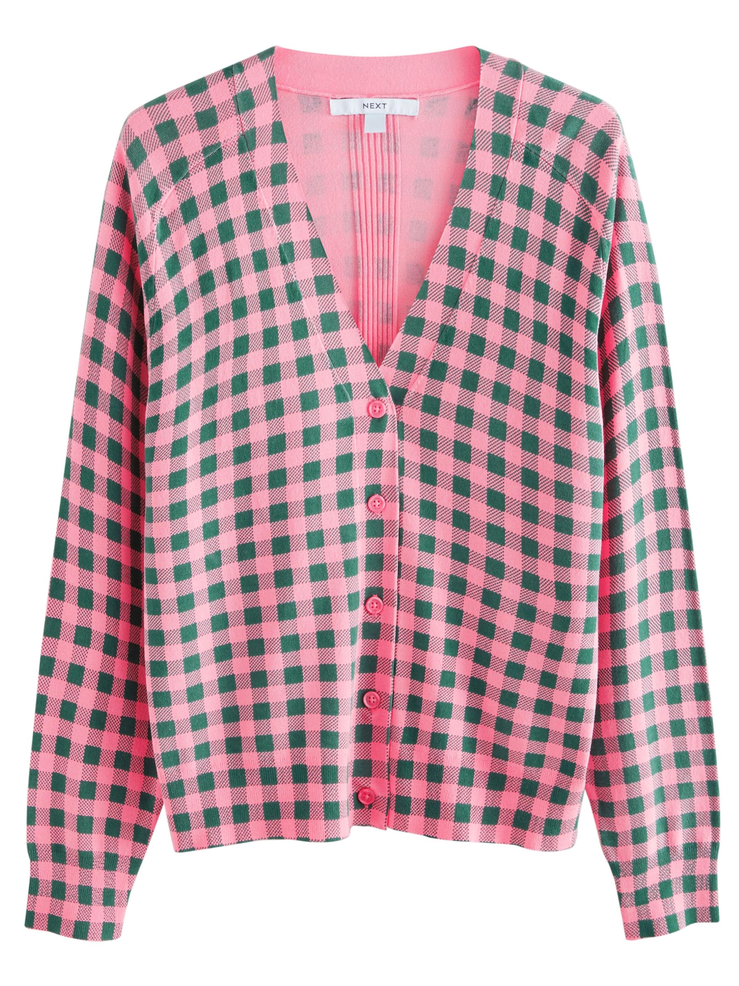 zaļš Next Adīta jaka: no priekšpuses