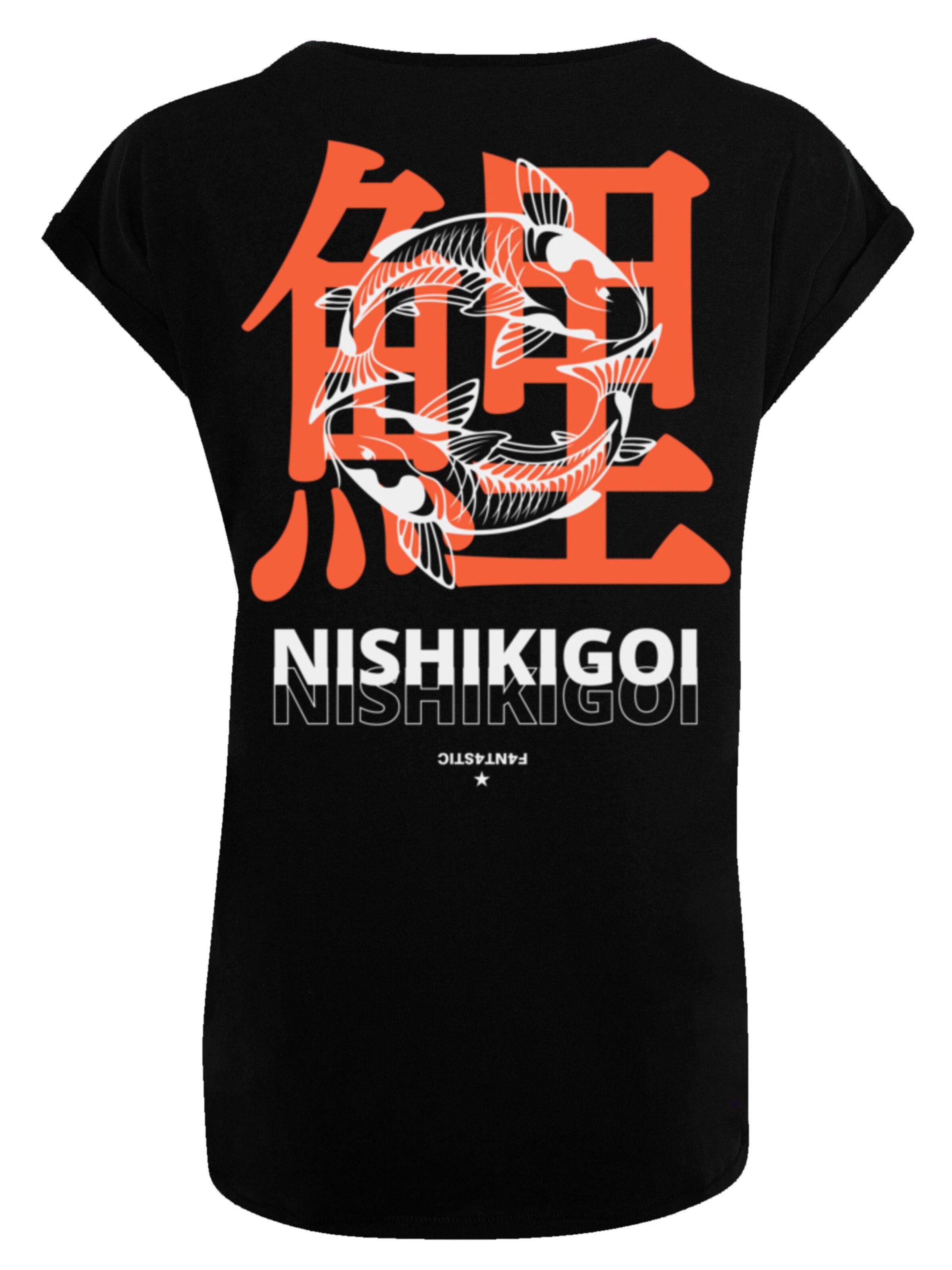 F4NT4STIC Shirt 'Nishikigoi Koi' in Zwart