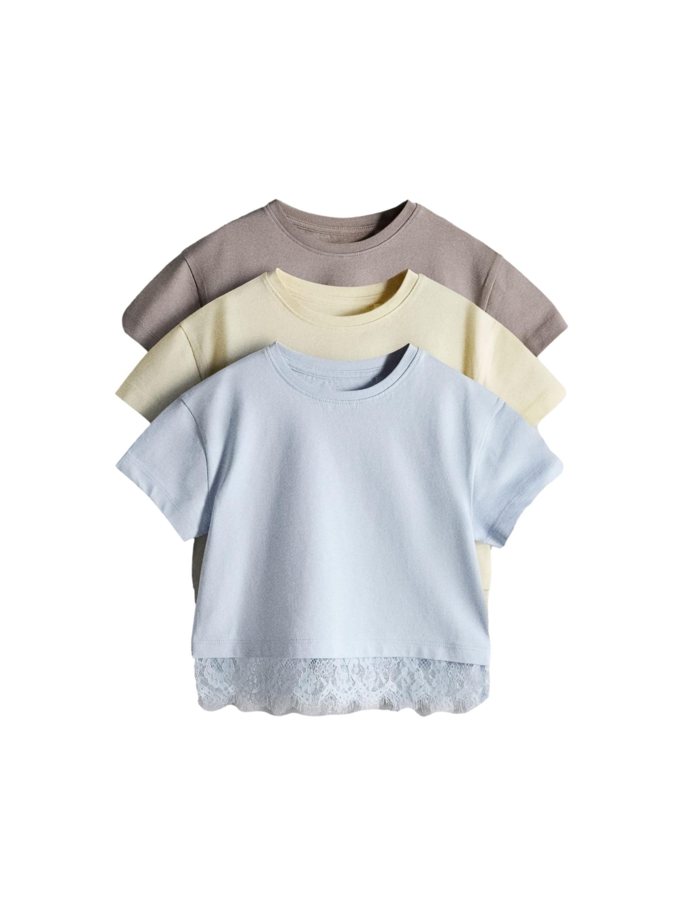 T-Shirt The Set en bleu : devant