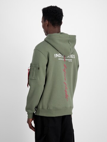 ALPHA INDUSTRIES Tréning póló - zöld: elől