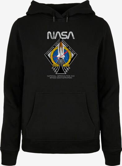 Merchcode Sweatshirt 'NASA - STS135' in gelb / hellgrau / kirschrot / schwarz, Produktansicht