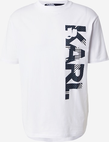 balta Karl Lagerfeld Marškinėliai: priekis
