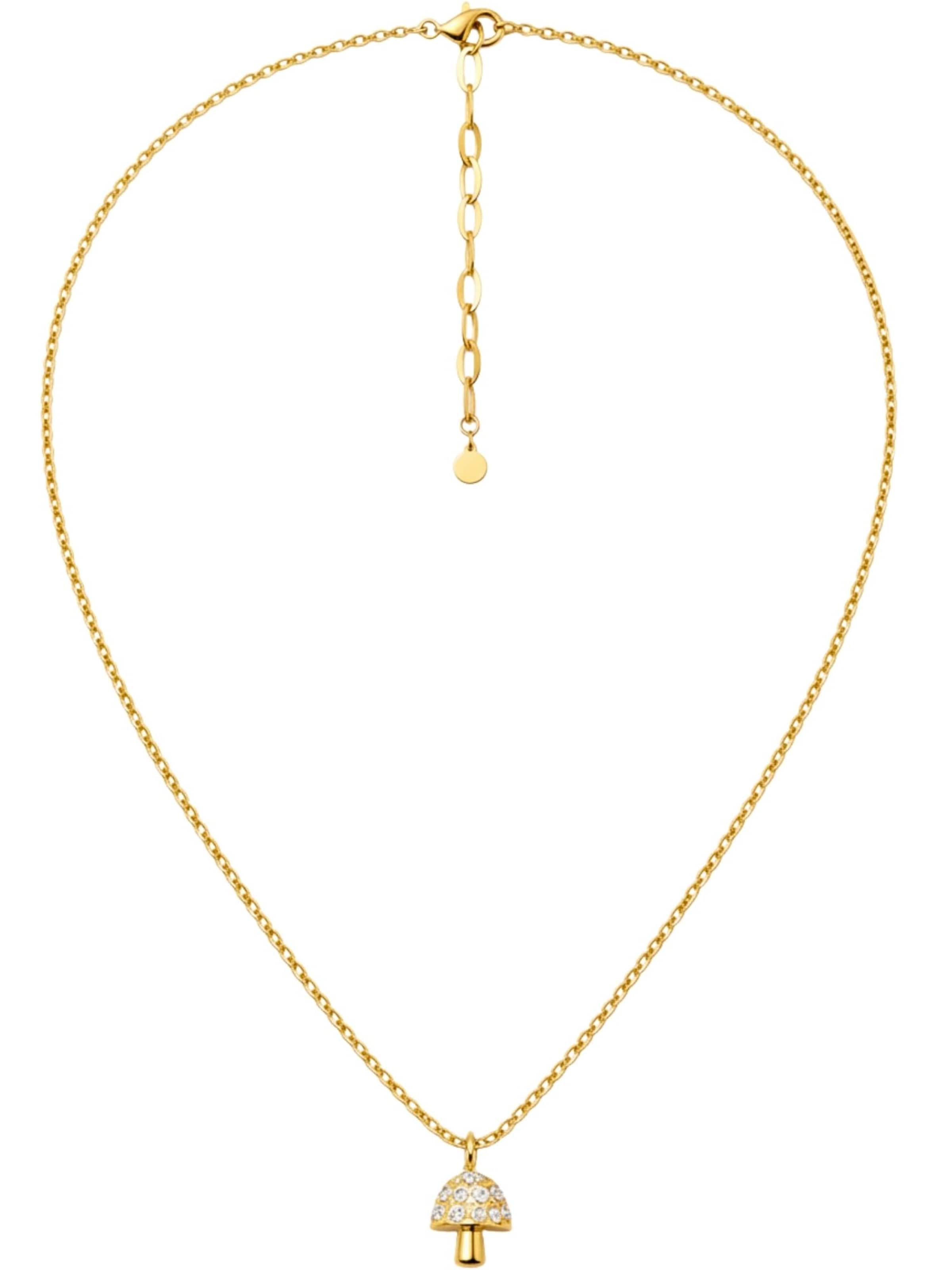 BS Schmuckdesign Necklace 'Tiny Mushroom' in Gold: front
