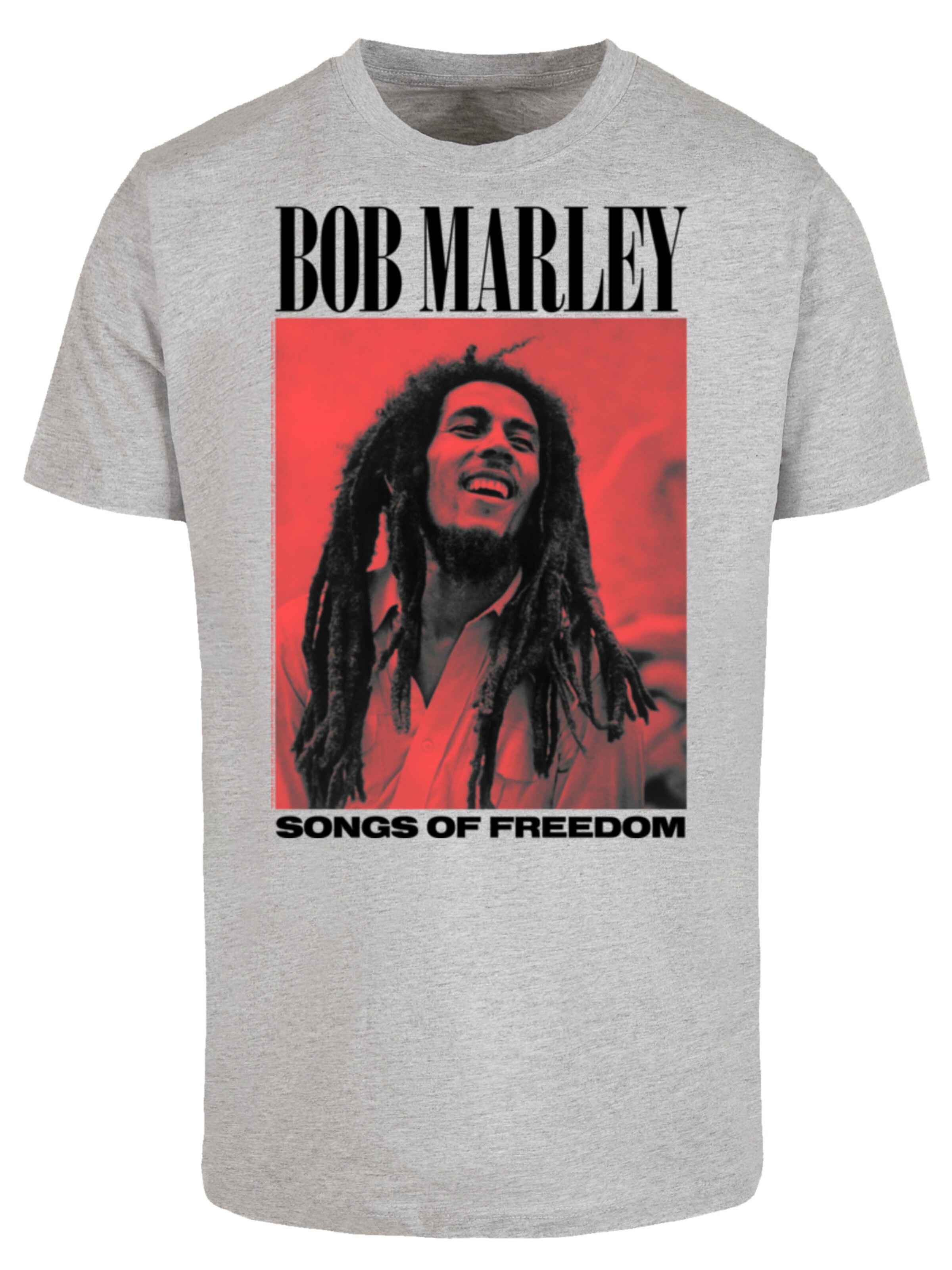 F4NT4STIC Shirt 'Bob Marley ' in Grau: Vorderseite