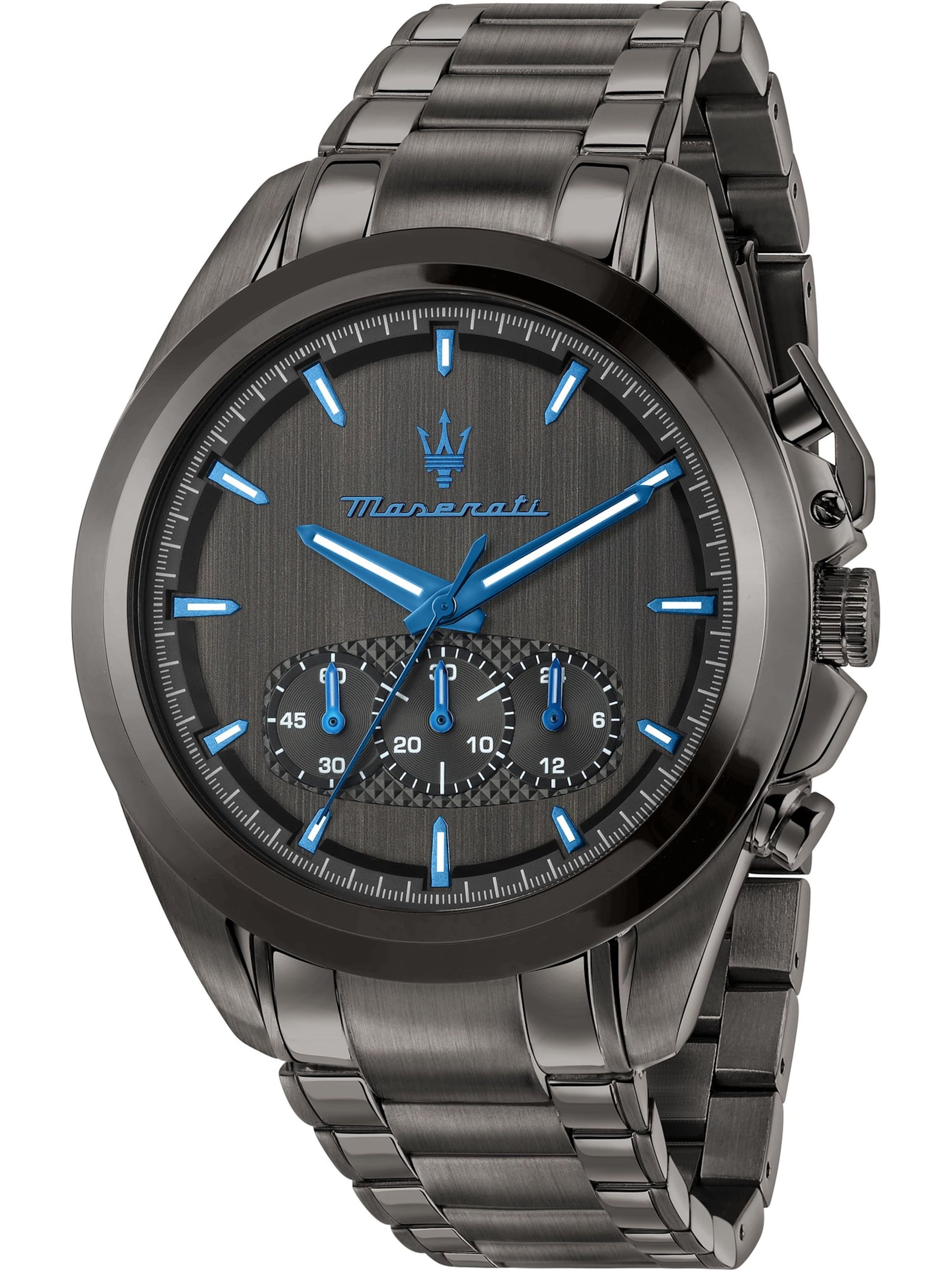 Maserati Uhr in Grau: Vorderseite