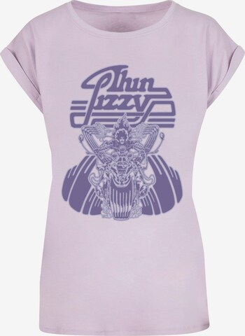 Merchcode Shirt 'Thin Lizzy - Rocker Infill' in Lila: voorkant