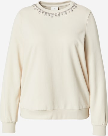 ONLY Carmakoma Sweatshirt 'CARGLOBE' i beige: forside