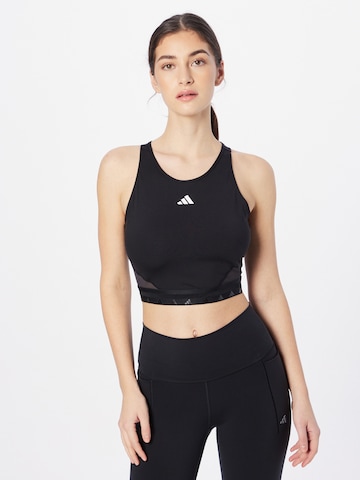 ADIDAS PERFORMANCE Sporttop 'Aeroready Hyperglam' in Schwarz: predná strana