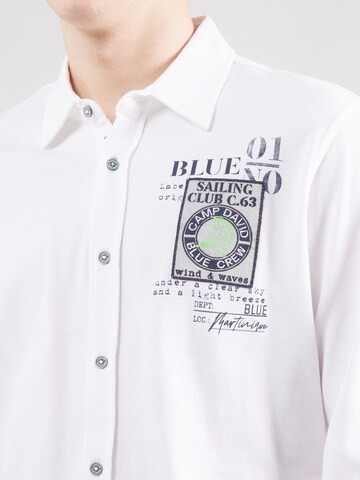CAMP DAVID Regular fit Button Up Shirt in White