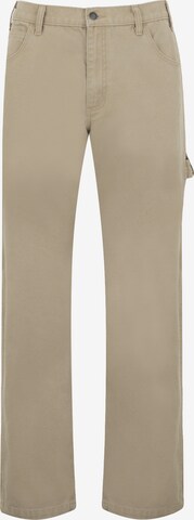 DICKIES Regular Cargobukse 'Carpenter' i beige: forside