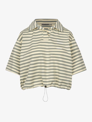 Maglietta 'BLANCHE STRIPE T-SHIRT' di FEMSSY in giallo: frontale