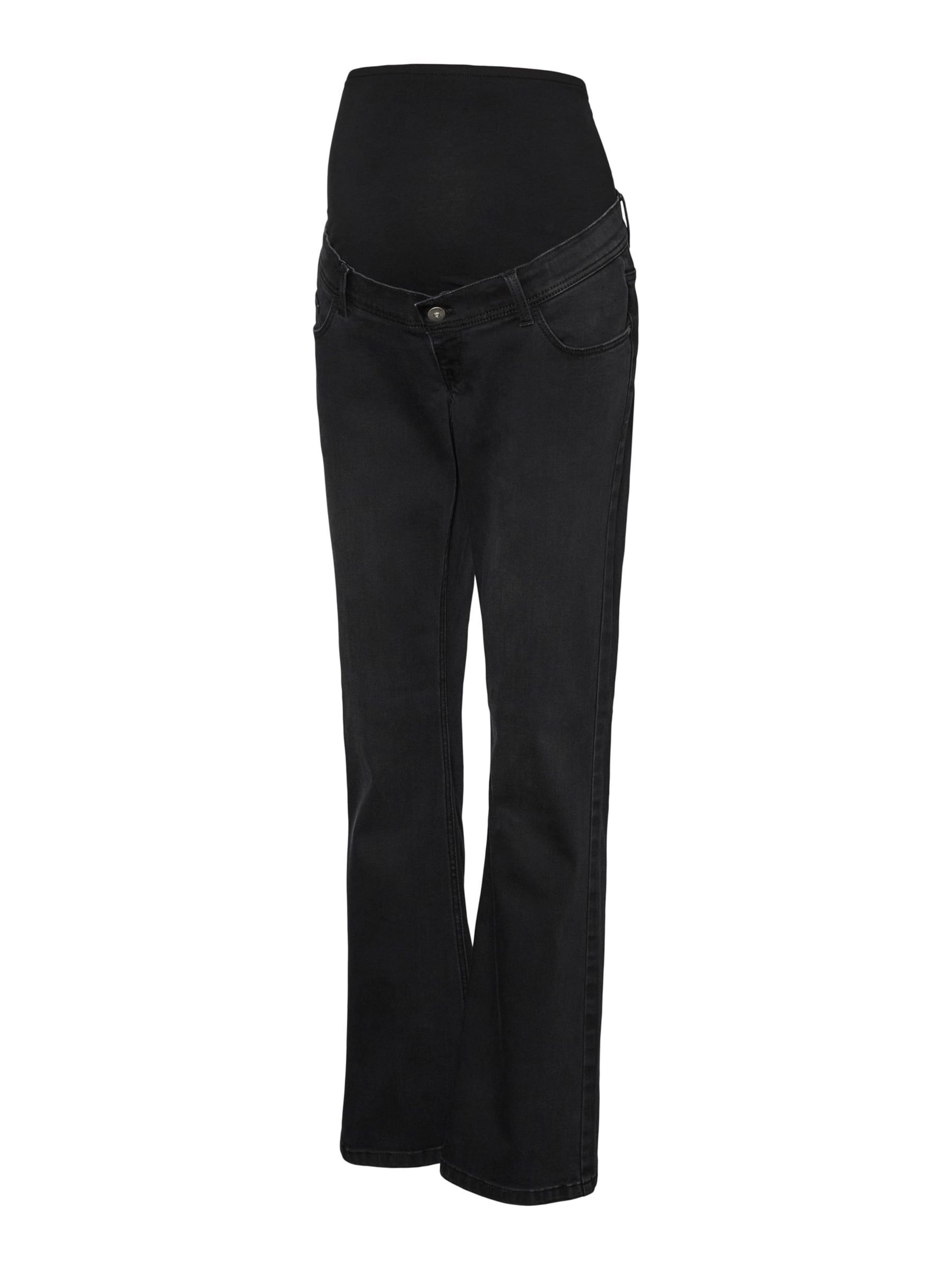 MAMALICIOUS Regular Jeans in Zwart: voorkant