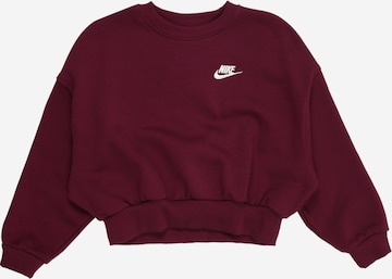 Sweat-shirt 'CLUB FLC' Nike Sportswear en rouge : devant