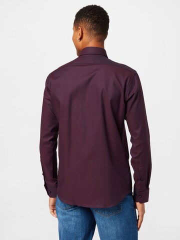 BOSS Regular fit Button Up Shirt 'JOE' in Purple